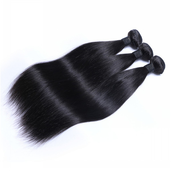 Wholesale Raw Indian Straight Virgin Human Hair Bundles Factory Price Hair Weft   LM191